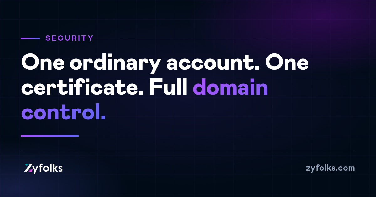 Certighost: How a Low-Privileged AD User Can Impersonate a Domain Controller via AD CS