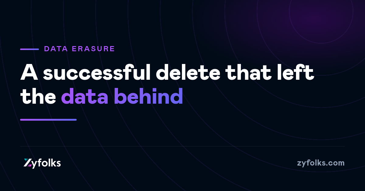 Why FK Cascade Isn't the Same as Data Erasure