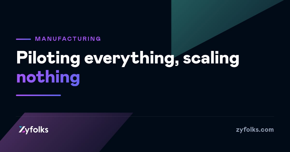 The 62-Point AI Adoption Gap: Why Manufacturers Are Piloting Everything and Scaling Nothing