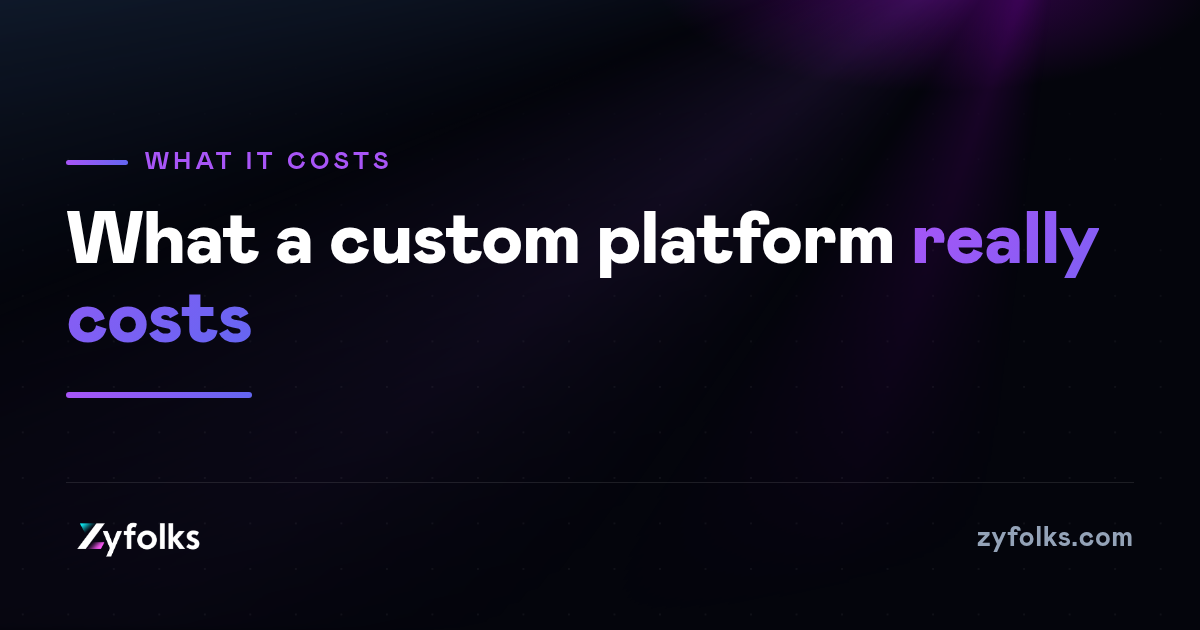 What does a custom operations platform actually cost in India?