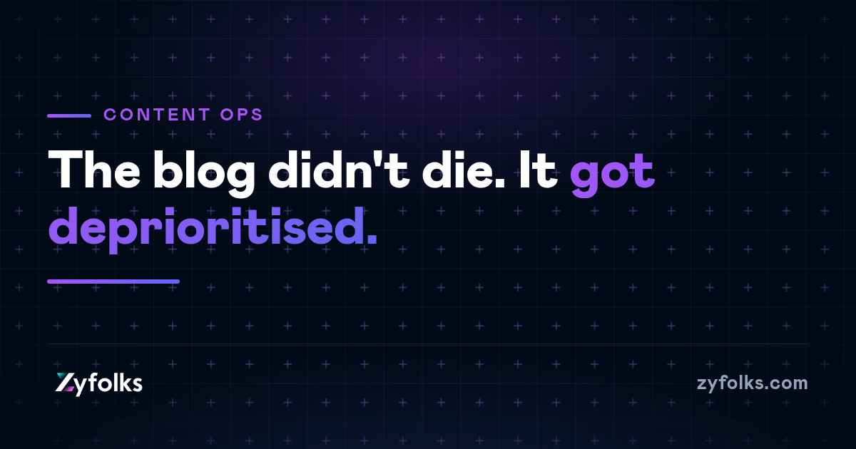You keep meaning to publish. Then three months go by and the blog is silent.