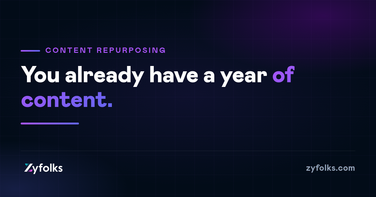 You're sitting on a year of content. You just never turned it into posts.
